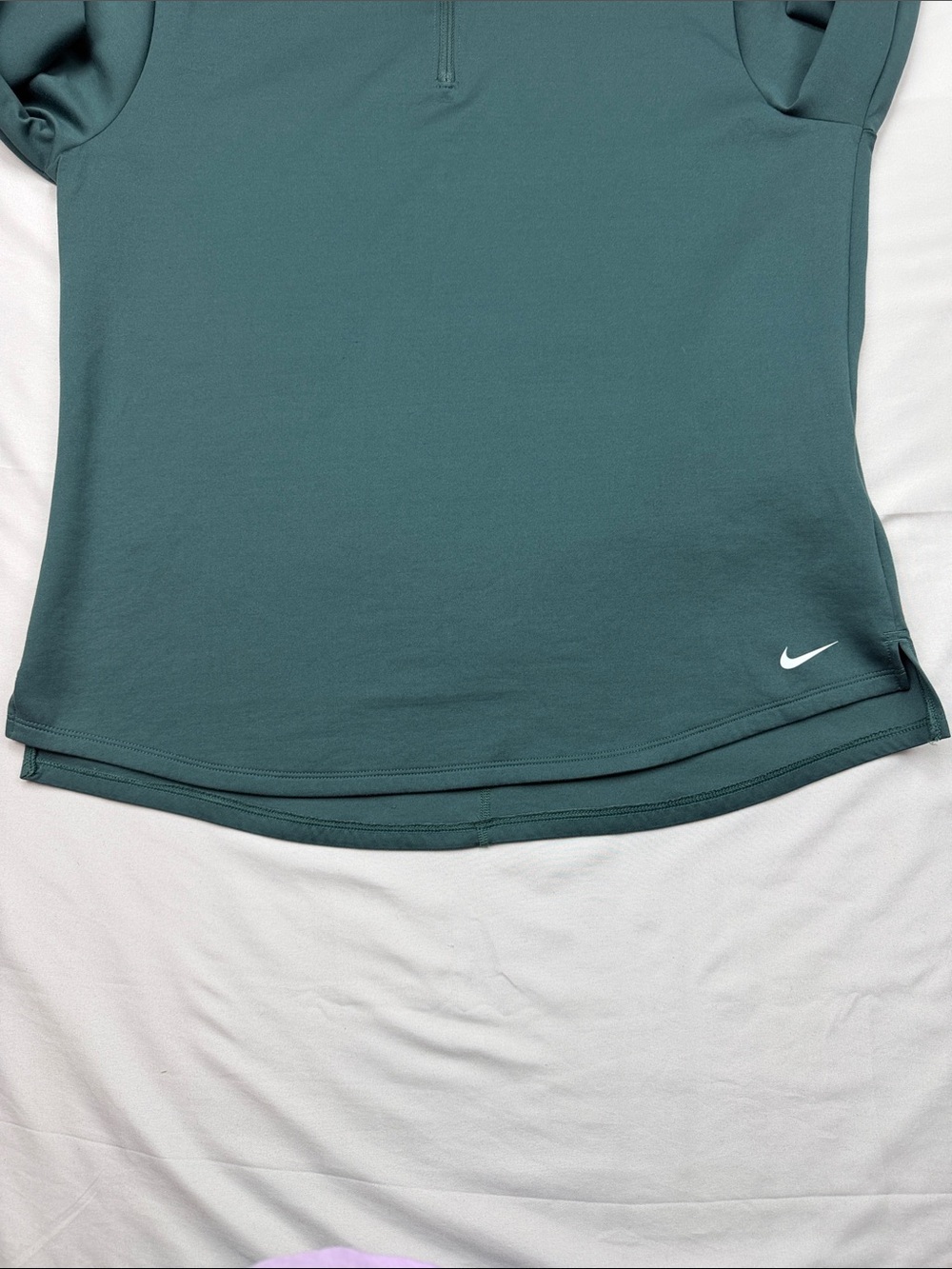 Nike Green Quarter-Zip Pullover ThermaFit - Picture 4 of 9